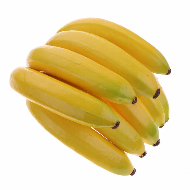 子供のための装飾的な人工バナナの果物,スライスの教材,プラスチック店のディスプレイ,バナナ,フルーツディスプレイ,1個