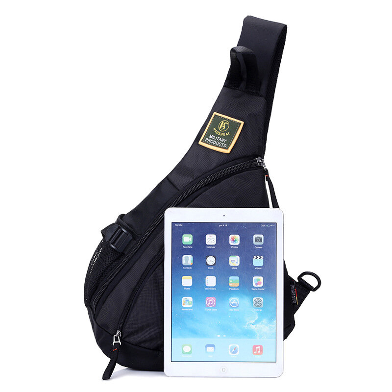 Dorywczo wodoodporne nylonowe pojedyncze torby w klatce piersiowej mężczyźni kobiety torby Crossbody Travel Unisex torba iPad kieszenie męskie paczki w klatce piersiowej