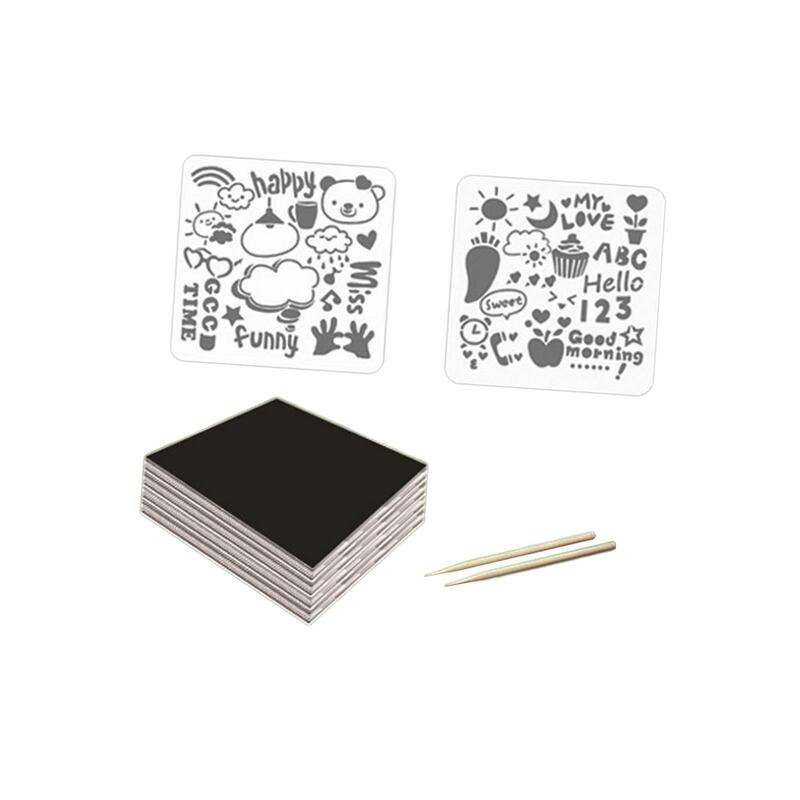 Scratch Paper Art Set para crianças e crianças, papel Scratcher, cor, 100 pcs