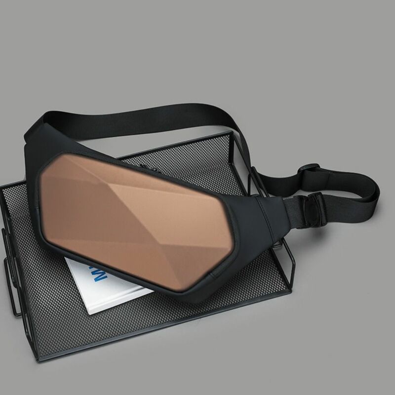 Argyle Men's Chest Bag Portable Oxford Cloth Waterproof Tote Bag Color Contrast Large Capacity Sports Shoulder Bag Outdoor