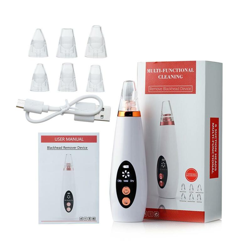 Eliminador de espinillas recargable por USB, aspirador de poros para el cuidado de la piel, limpiador de poros y acné, eliminación de espinillas, herramientas de succión al vacío
