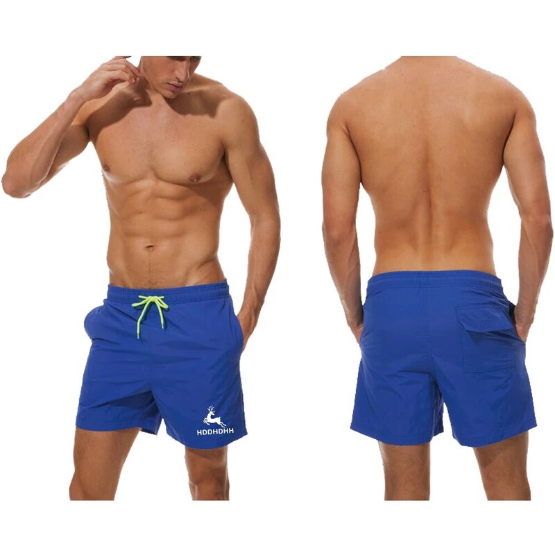HDDHDHH Brand Print New Men's Shorts Summer Swimwear Swimsuit Swimming Trunks Sexy Beach Shorts Surf Board Male Clothing Pants