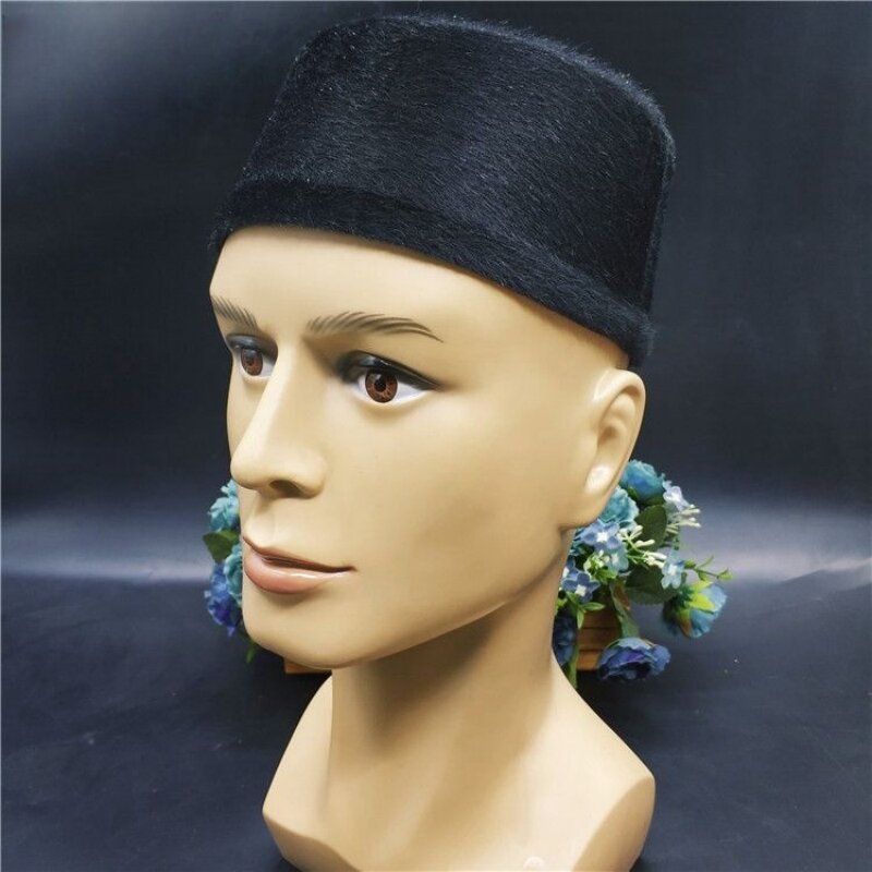 Muzułmańskie czapki męskie Colthing freespping modlitewny kapelusz Kufi islamski Kippah hidżab saudyjski arabski żydowski zimowy ciepła bawełna