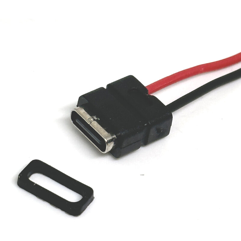 Conector à prova d'água USB tipo C, fivela de cartão, alta corrente, carregamento rápido, porta Jack, USB-C carregador, 1-10pcs