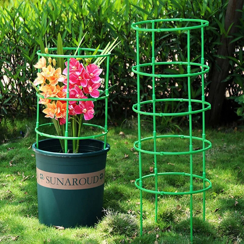 Pilha de suporte de planta para jardim Semicírculo Flower Stand Cage Plant Grow Fixing Rod Suporte de escalada de videira Suporte de estaca Ferramenta Bonsai
