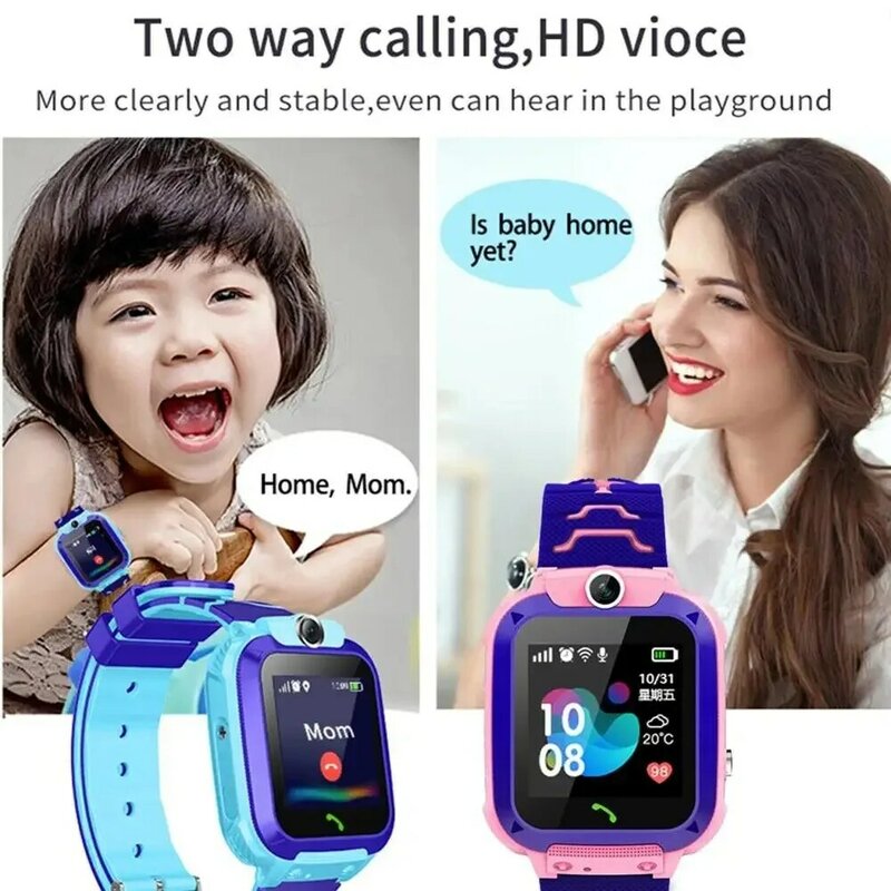Zegarki dla dzieci Wodoodporny inteligentny zegarek Połączenia Lokalizacja telefonu SOS 2G Aktywność dzieci Monitor GPS Chłopiec Dziewczynki Sport Cyfrowy tracker Q12
