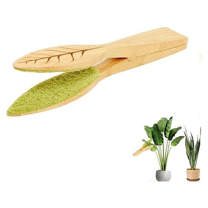 木製ハンドル付きリーフクリーニングトング,植物の葉の形をしたトング,クリーニングツール,使いやすい