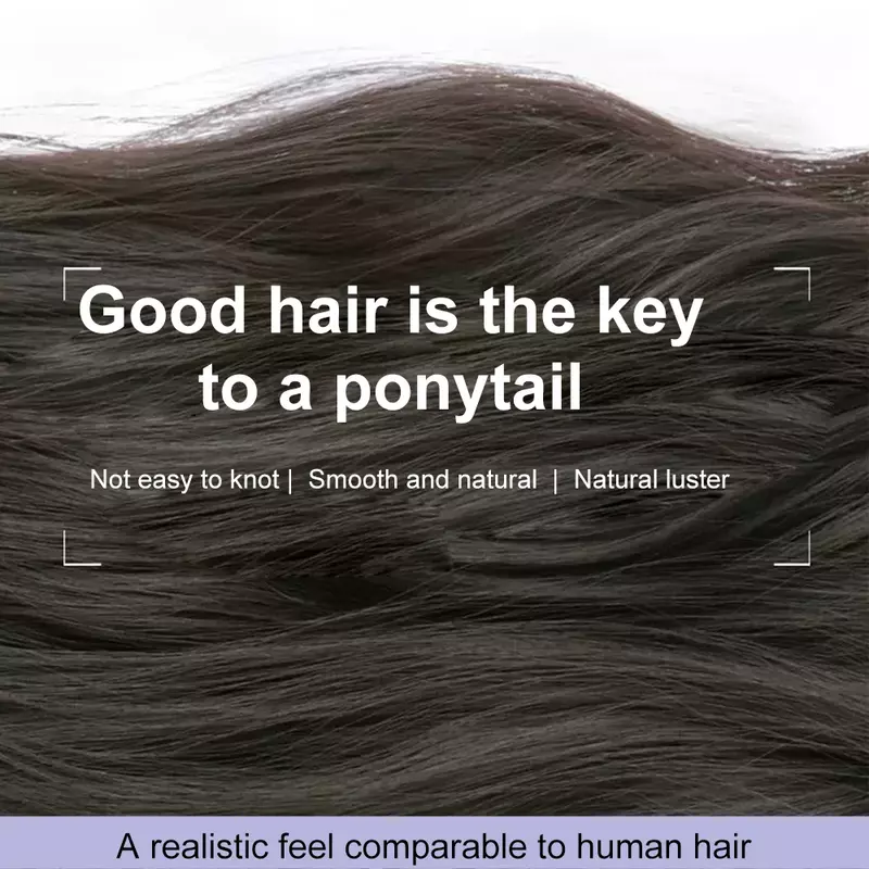 Синтетический зажим для конского хвоста, волнистые волосы, натуральные вьющиеся волосы, хвост для женщин