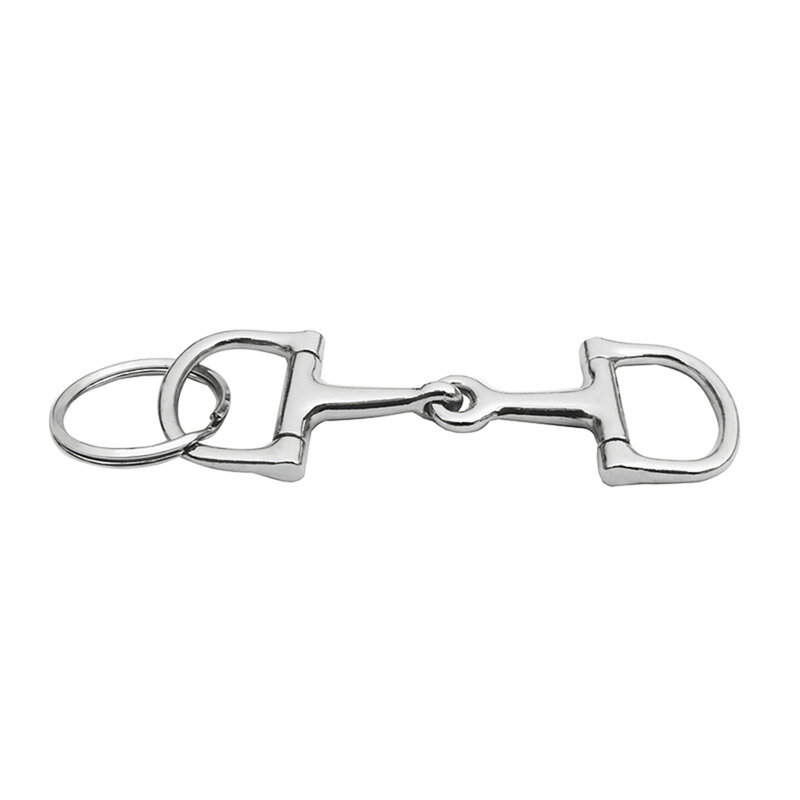 1 pc d-förmige Trense Schlüssel bund haltbare Silber d Zine-Legierung Pferd Trense Bits Schlüssel anhänger Dekoration Geschenk für Männer Frauen