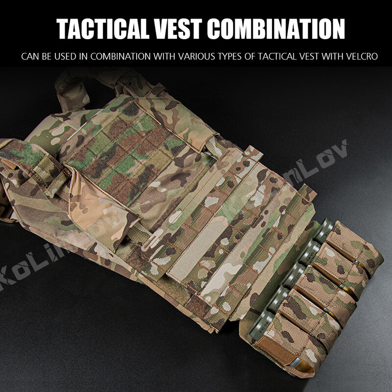 Tactical M203 Grenade Quintuple Pouch Smoke Grenade Flash Bomb Bag Military Vest Modular Hunt Airsoft Magazine Holder Accessory