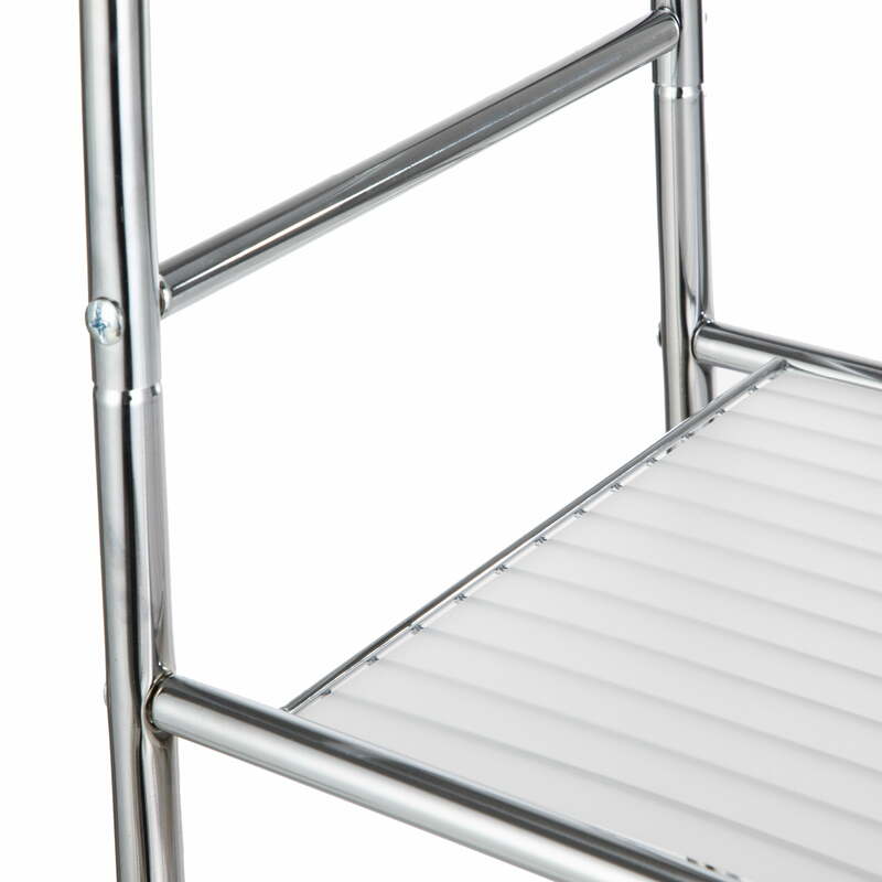 Over the Toilet Steel 3-Shelf  Storage Shelf Unit Space Saver, Chrome Finish for Adults