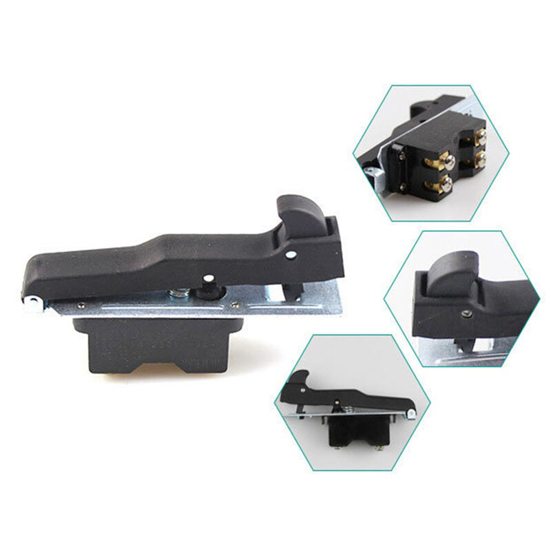 2NO Electric Trigger Switch AC 250V 12A 5E4 Black 106*2.5*60mm For 180 G18SE2 Angle Grinder Polisher Power Tool Accessories