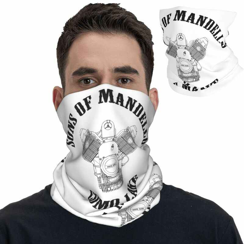 Sons Of Mandello Motor Bandana Neck Gaiter Printed Mask Scarf Multifunctional Cycling Scarf Fishing for Men Women Adult Winter