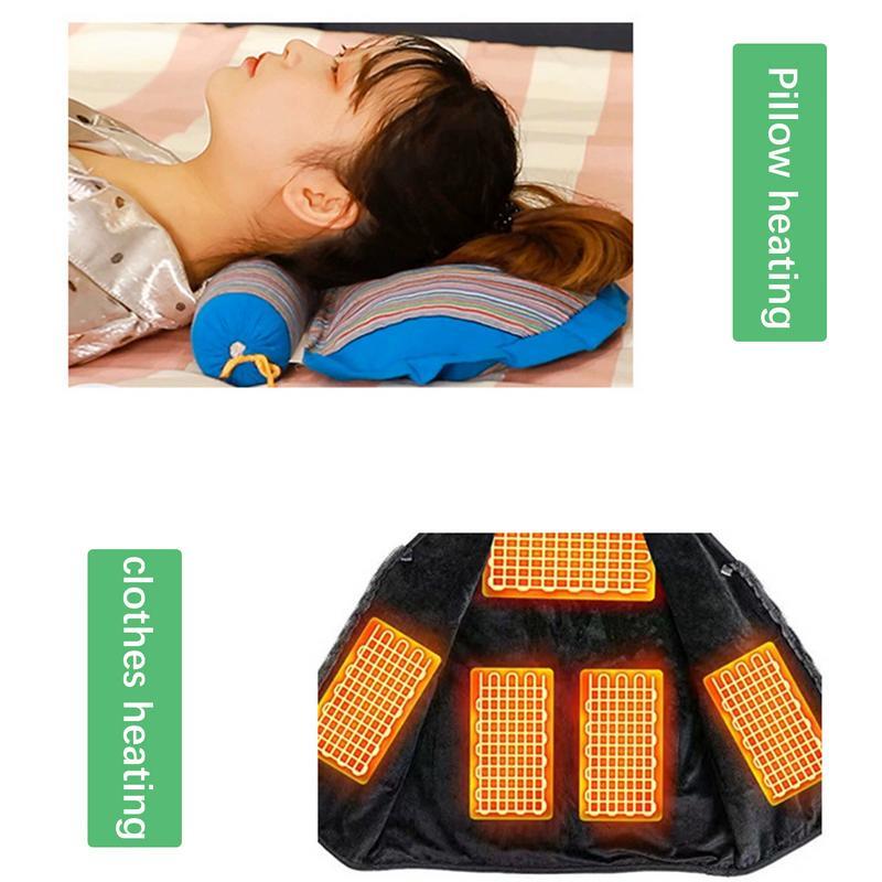 USB Heater Electric Heated Pads Soft Winter Heating Cloth Neck 5V Warmer Pads For Cervical Pillow Scarf Foot Winter Supplies
