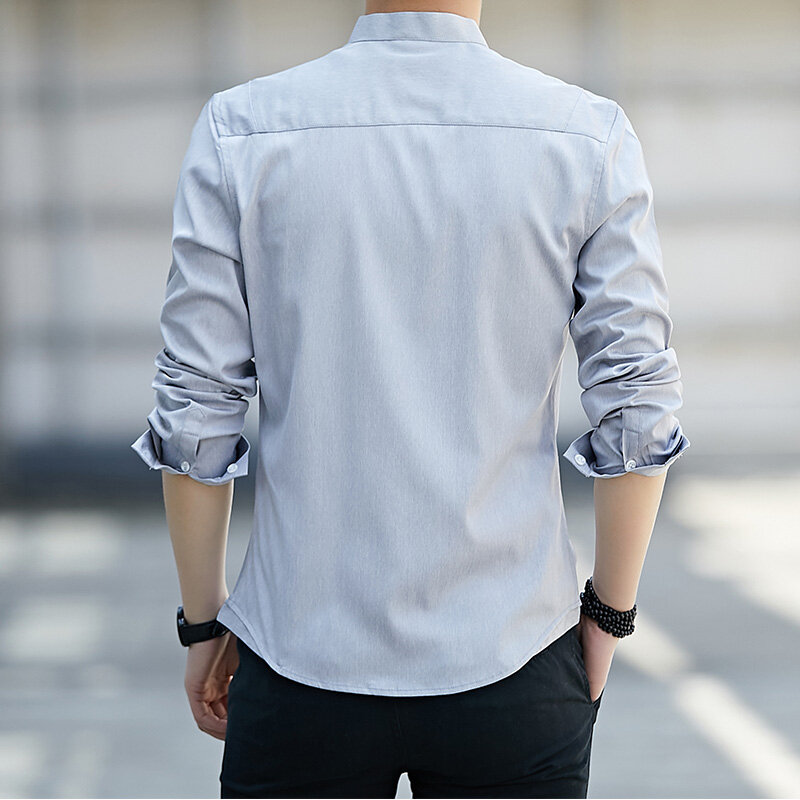 Mode Design Heren Overhemd Comfortabel Ademend Katoenen Shirt