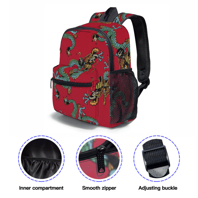 Dragons Kids School Backpack Child Schoolbag Bookbag borsa per studenti primari per ragazze e ragazzi
