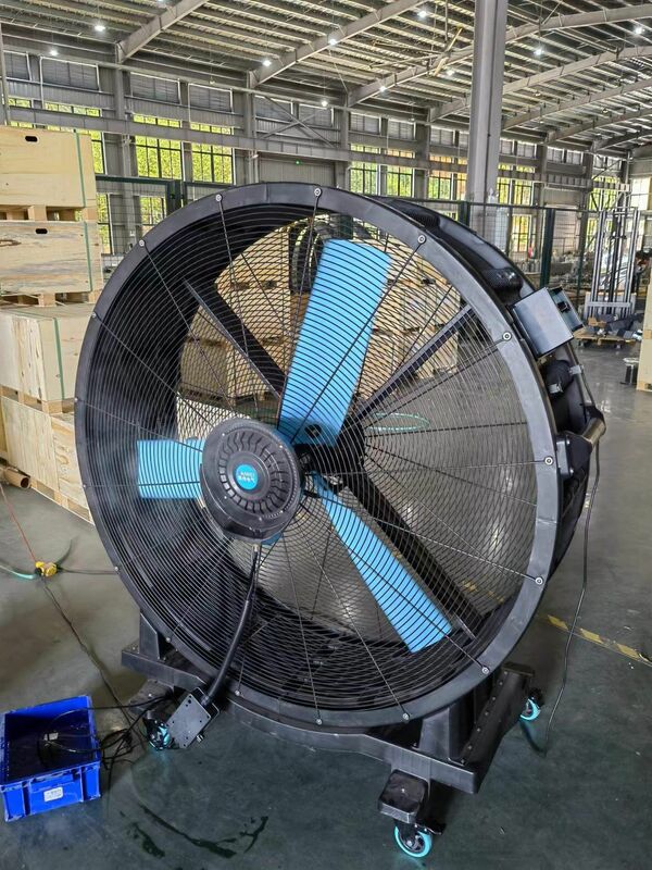 Kipas angin gym portabel besar, kipas angin industri pendingin bergerak besar luar ruangan dalam ruangan