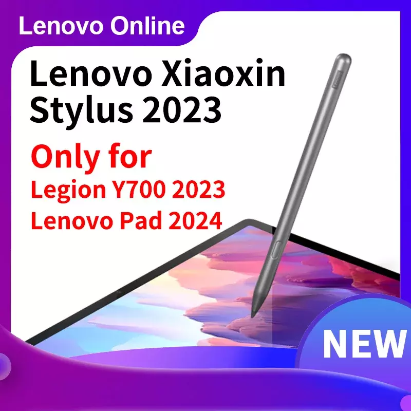 Lenovo Xiaoxin Stylus 2023 asli untuk Legion Y700 2023 Pad 2024 menulis terhadap sentuhan palsu Bluetooth pena magnetik