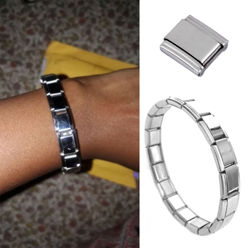 Módulos combinação versátil pulseira aço inoxidável material jóias criativas pulseira personalizada para mulheres homens
