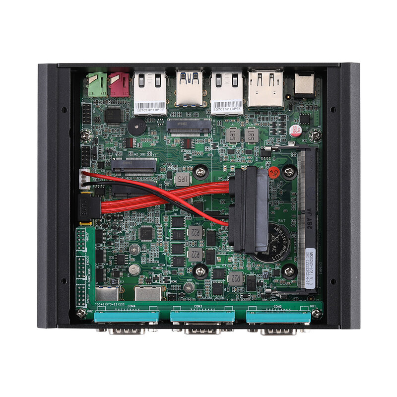 Bezwentylatorowy Mini komputer przemysłowy Celeron 4305U/ Pentium 5405U procesor na pokładzie Win 10/11 Linux 4x RS232 HD DP