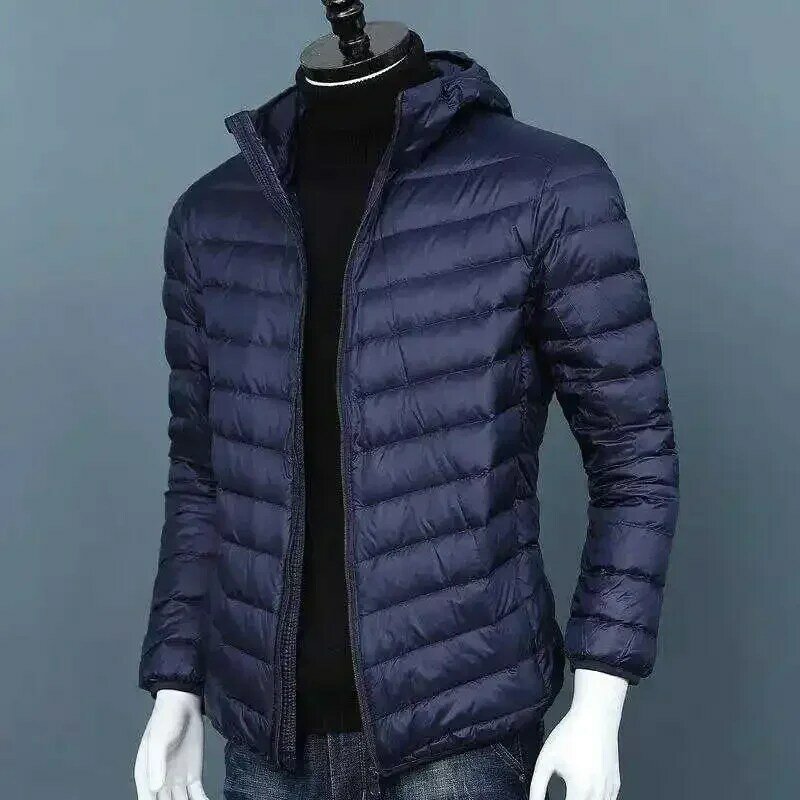UETEEY 2024 Autumn Winter White Duck Down Jacket Men Light Weight Warm Waterproof Casual Outdoor Portable Male Puffer Coats