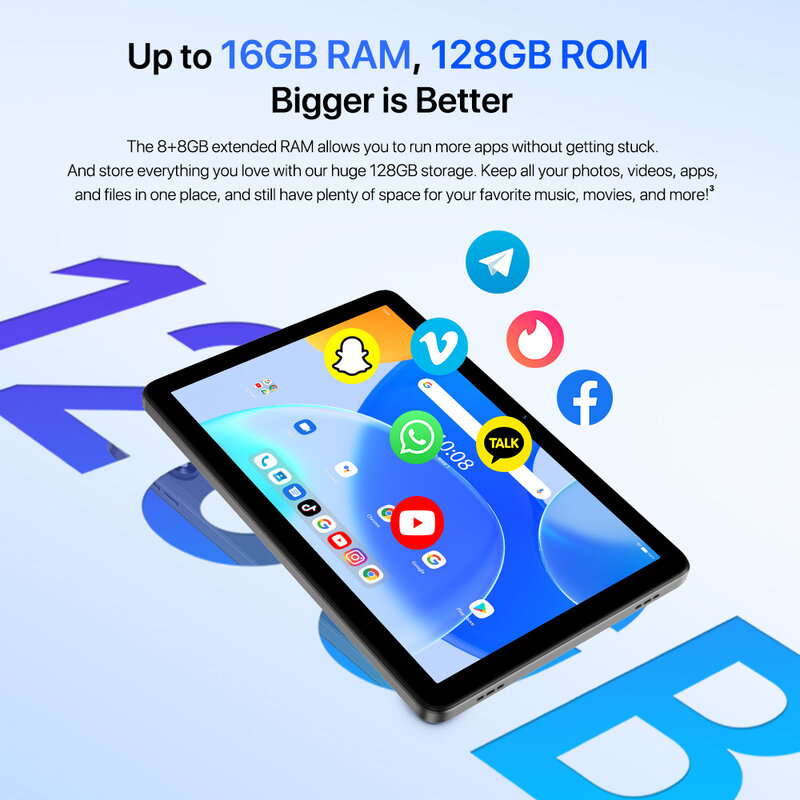 [Prima mondiale] UMIDIGI G3 Tab Ultra MTK G99 Octa-Core 10.1 "HD 16GB 128GB Android 13 6000mAh batteria a lunga durata
