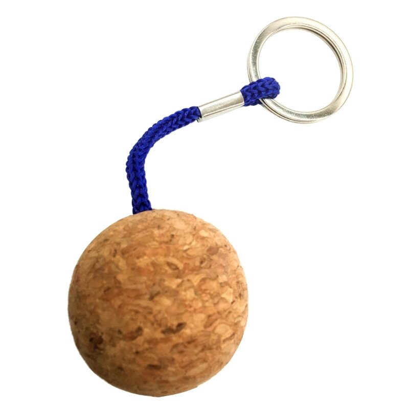 พวงกุญแจ831C ลอยลอยไม้ก๊อก, พวงกุญแจลูกบอลไม้ขนาด35มม. โซ่ลูกบอล