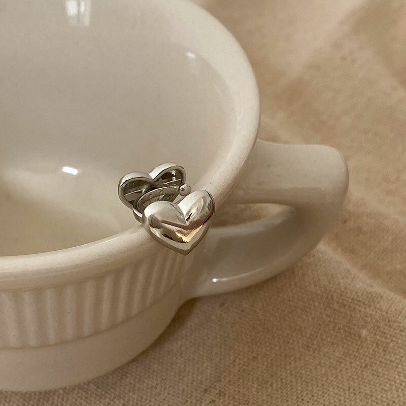 Винтажные серьги-клипсы в форме сердца для женщин серебряного цвета без имитации пирсинга серьги в лоте 2022 модные ювелирные изделия серьги-каффы для ушей