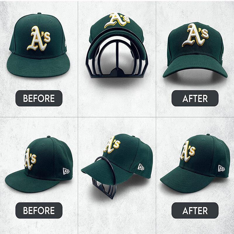 Preto simples e eficaz chapéu curva ferramenta, boné de beisebol, Brims Shapers, fácil de usar, curvada Brims cada vez