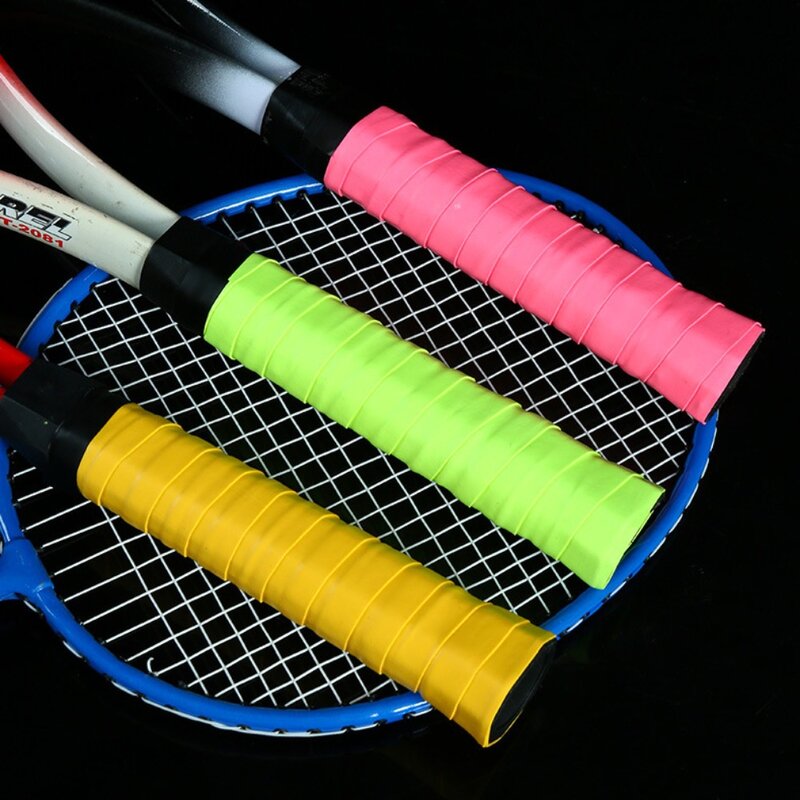 Anti-Slip Sticky Tennis Racket Over Grip, Absorção de Choque Sweatband, Tape Accessory