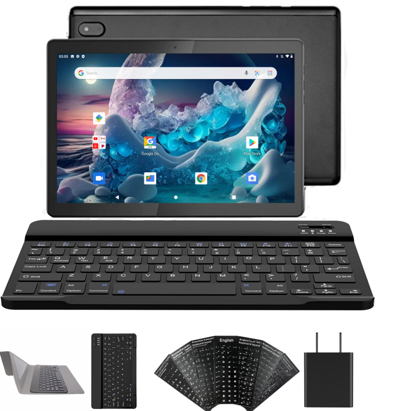 Android 10 WIFI Tablet PC 10.1 pollici D1019 RAM 2GB DDR ROM 16GB ROM CPU Type-C batteria 5000mAh doppia fotocamera A133 Quad Core