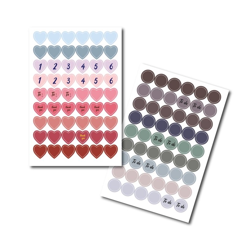 Pegatinas coloridas bonitas para planificador, Mini iconos estéticos, calcomanías decorativas para álbum de recortes, tarjeta de diario de papel D5QC