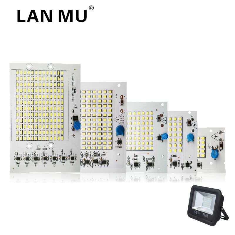 LED 램프 칩 220V SMD 전구 2835 스마트 IC Led 조명 입력 10W 20W 30W 50W 100W 야외 투광 조명용
