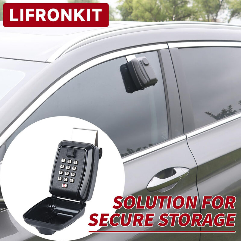Car Window Lock Box for Black Portable Lockbox for Car Keys Car Key Lock Box Fit for Ride Share GetAround with Sturdy Large