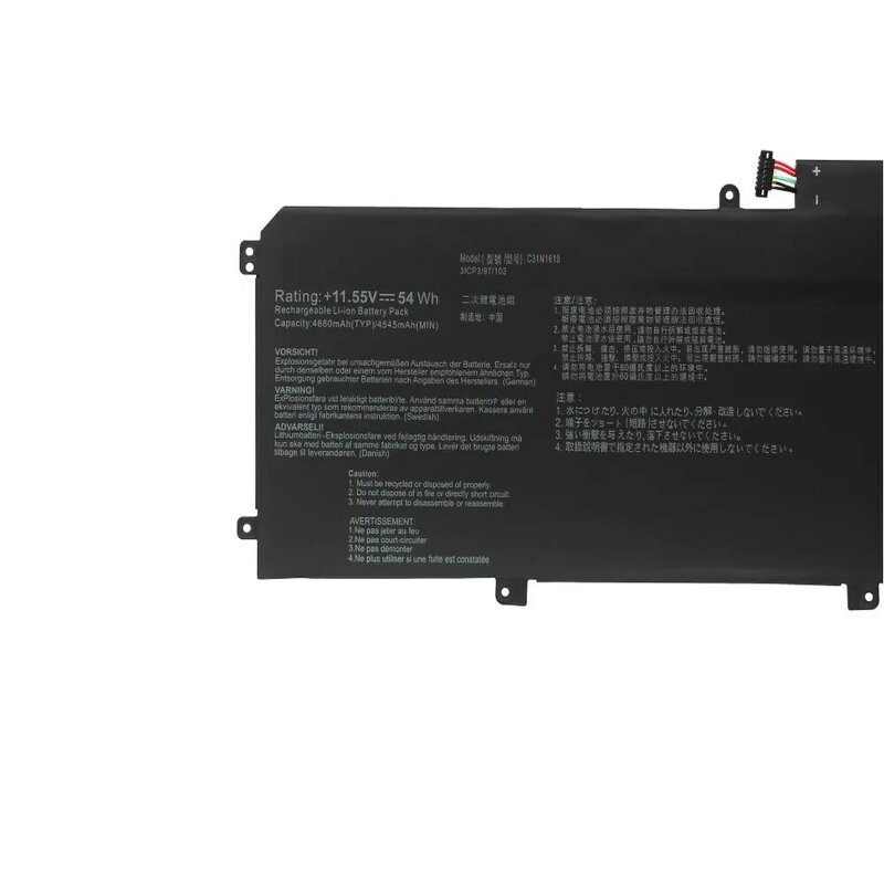Batería de ordenador portátil para Asus ZenBook, 11,55 V, 54WH, C31N1610, UX330C, UX330CA, U3000C, UX330CA-1C, 1A, UX330CA-FC009T, FC020T, FC030T, nueva