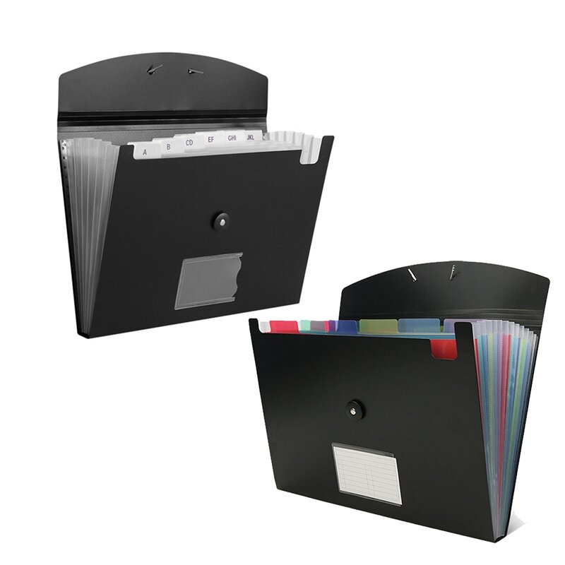 Accordian File Organizer Pocket Expanding File Folder Plastic Expandable File Folder