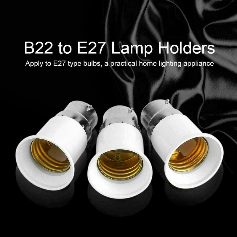 B22 to E27 Light Socket Adapter Bayonet Lamp Base E27 Bulb Screws Lamp Holder LED Saving Light Halogen Lamp Bases 3A 220V