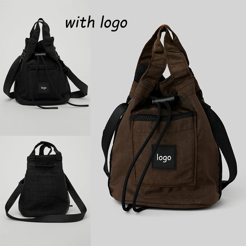 Yoga Crossbody Bag Women Bucket Bag Portable Mobile Phone Shopping Makeup Bag Women Outdoor Leisure Workout Handbag Sports Black