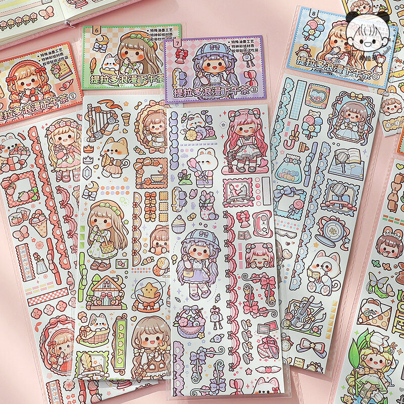 16 paczek/partia królik marzyciel z serii śliczne piękne karteczki na wiadomości maskujące naklejki washi
