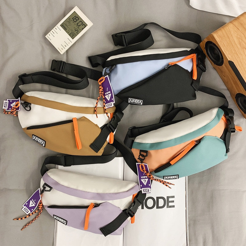 Multi-função Nylon Hip Hop cintura saco para mulheres, Unisex Fanny Pack, Streetwear sacos, Peito Rig Pack, bolso do telefone