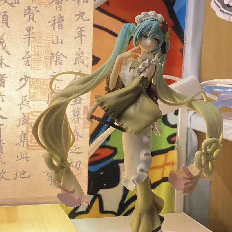 Bonito Kawaii Anime Manga Estátua, Estatuetas Virtual Singer, PVC Action Figure, Novo, 15-25cm