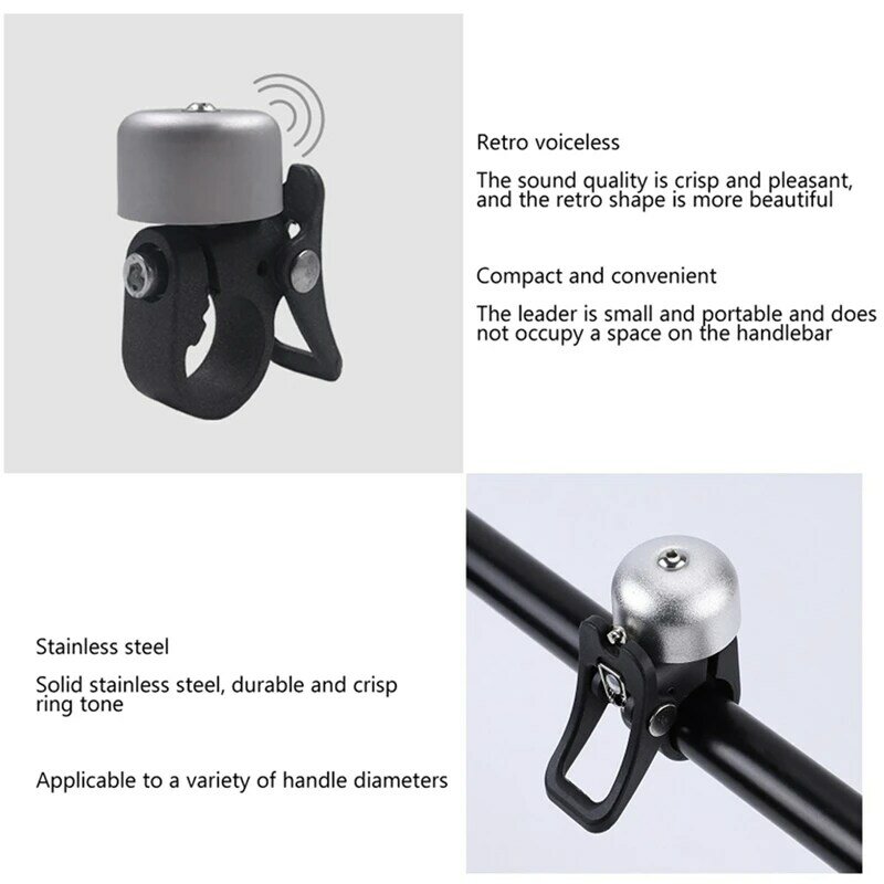 Scooter Bell Horn Stainless Steel Bell Mount For Xiaomi M365 Electric Scooter Loud Siren Bike MTB Bells Accessories