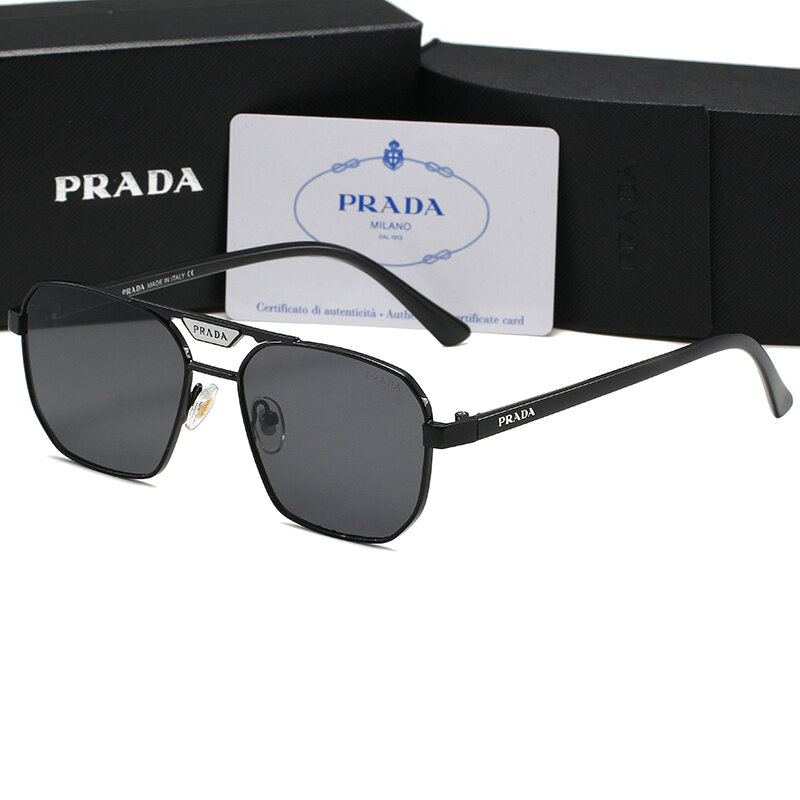 2024 Fashion Sunglasses Men Sun Glasses Women Metal Frame Black Lens Eyewear Driving Goggles UV400 B106