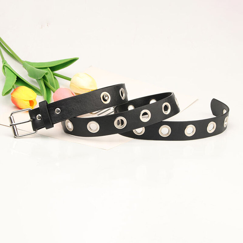 1PCS Women's Fashionable Belt Metal Punk Style Minimalist New Versatile Decorative Belt