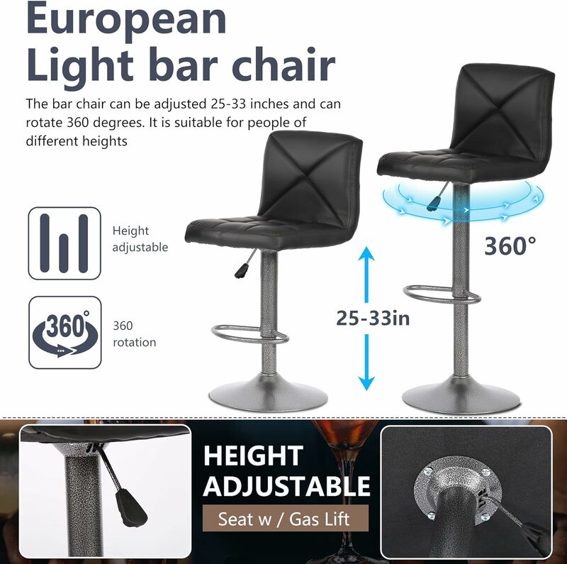 Барная фотостудия, высота 2 стола, вращающийся стул, Современная регулируемая высота, гидравлическое кресло, барные стулья