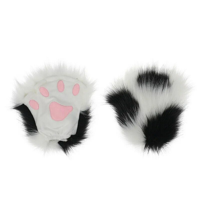 ถุงมืออุ้งมือแมวการแสดงชุดคอสเพลย์ผ้ากำมะหยี่น่ารักจากญี่ปุ่นอุปกรณ์ประกอบฉากอุ้งมือแมว
