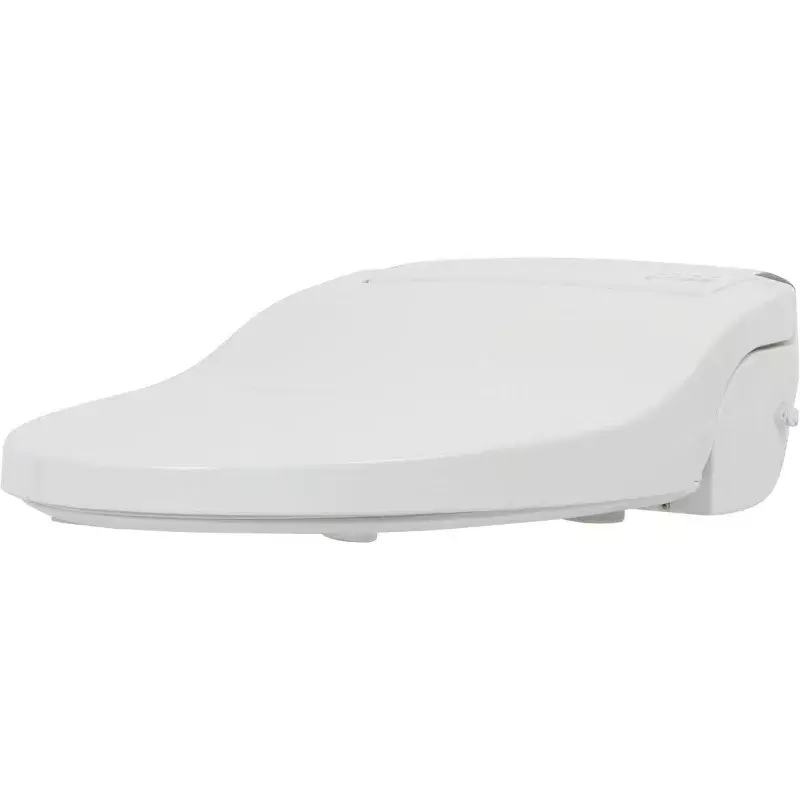 ALPHA BIDET JX asiento de inodoro alargado, blanco, sin fin agua cálida, lavado trasero y delantero, luz LED, control remoto inalámbrico (alargado)