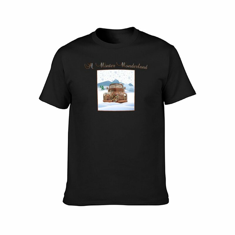 Een Winter Wonderland T-Shirt Sneldrogende Hippie Kleding Schattige Kleding Jongens Dierenprint T-Shirt Mannen