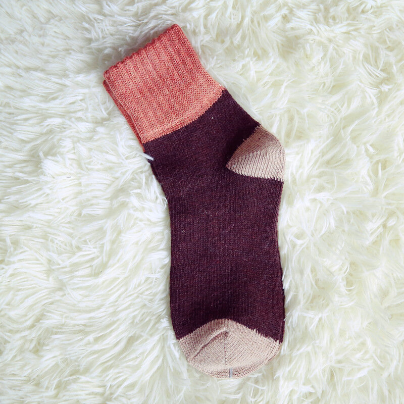 Moda Pure Thick Wool Sock Mulheres Inverno Meias De Lã De Natal Meias Mulheres Ankle Sock Mulheres Algodão