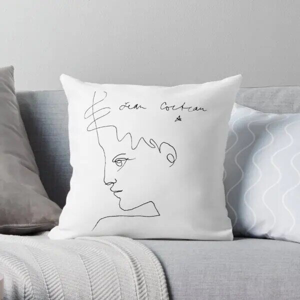 Juste de coussin imprimée de Jean Cocteau Painti, décoration de canapé à la mode, oreiller non inclus d'un côté
